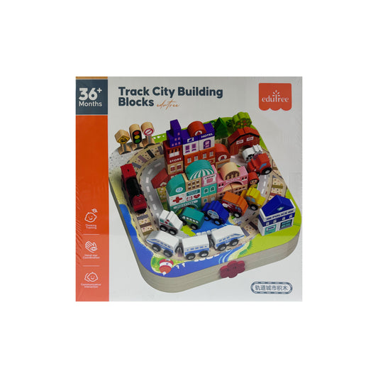 Track City Wooden Building Blocks 115Pcs