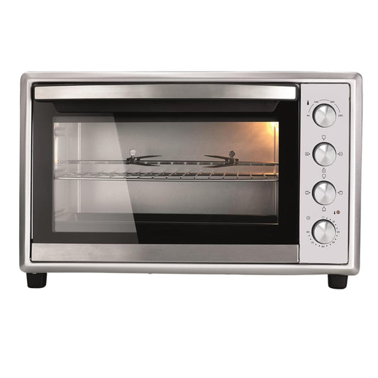 KENWOOD 100L Oven - Oven Toaster Grill Large Capacity Double Glass Door Multifunctional with Rotisserie and Convection Function for Grilling, Toasting, Broiling, Baking,Defrosting - Silver