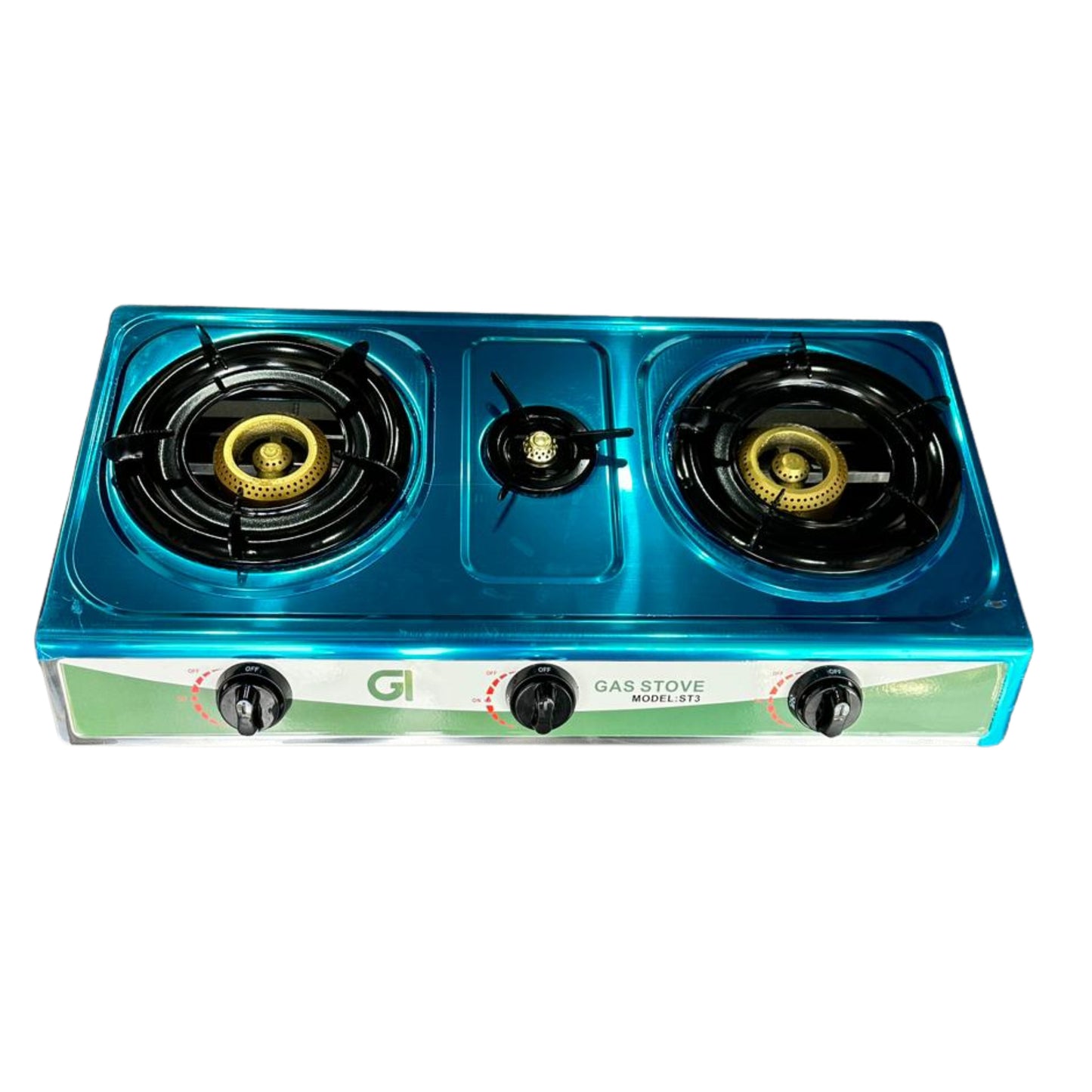 GI gas stove Cooker Flat Cooker 3 Burner Stainless