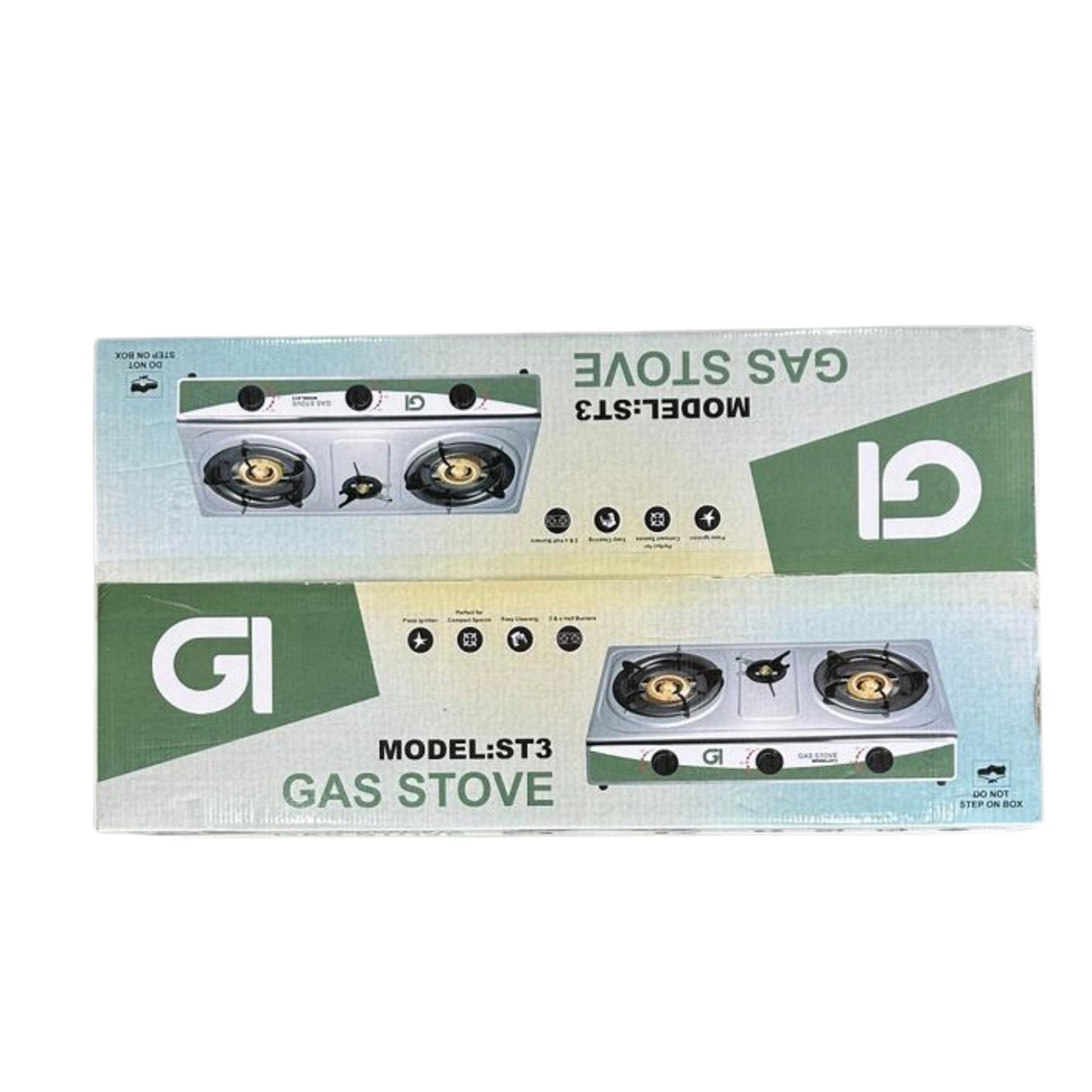 GI gas stove Cooker Flat Cooker 3 Burner Stainless