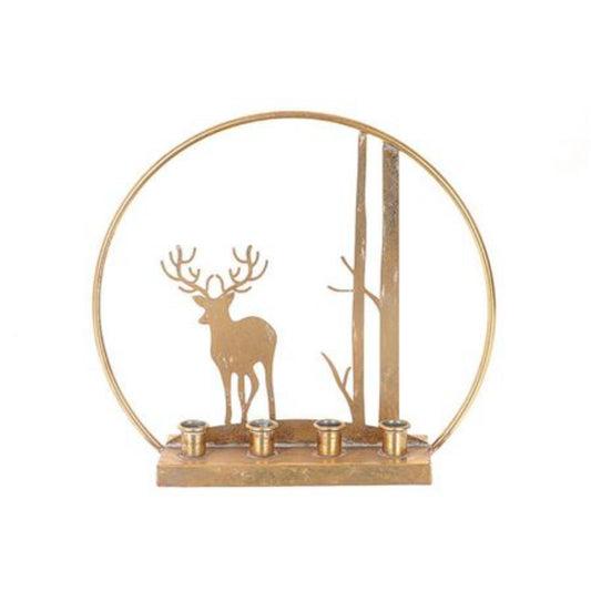 golden candle holder L=38cm W=11cm H=34cm