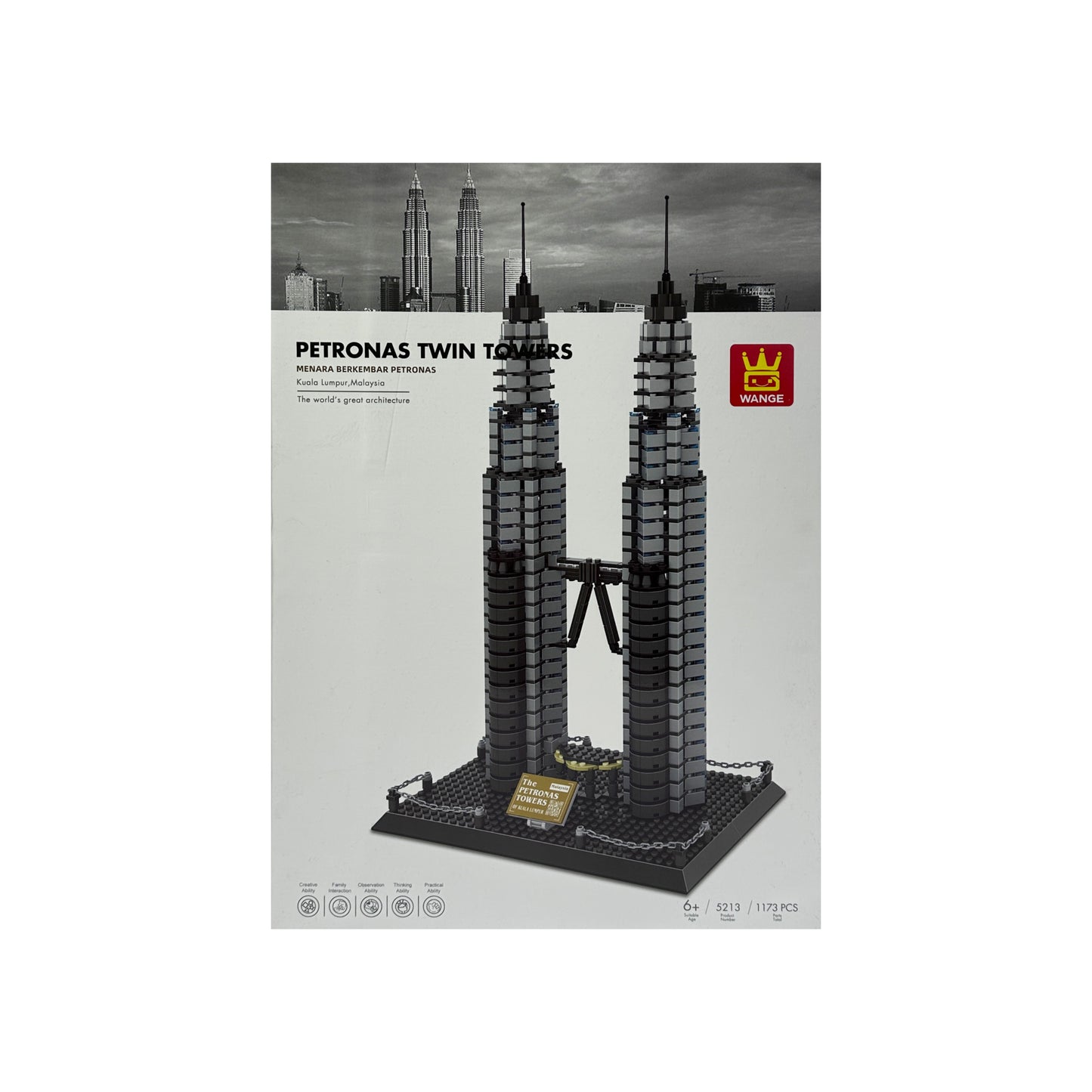 Twin Towers, Kuala Lumpur, Malaysia building Blocks - 1173pcs