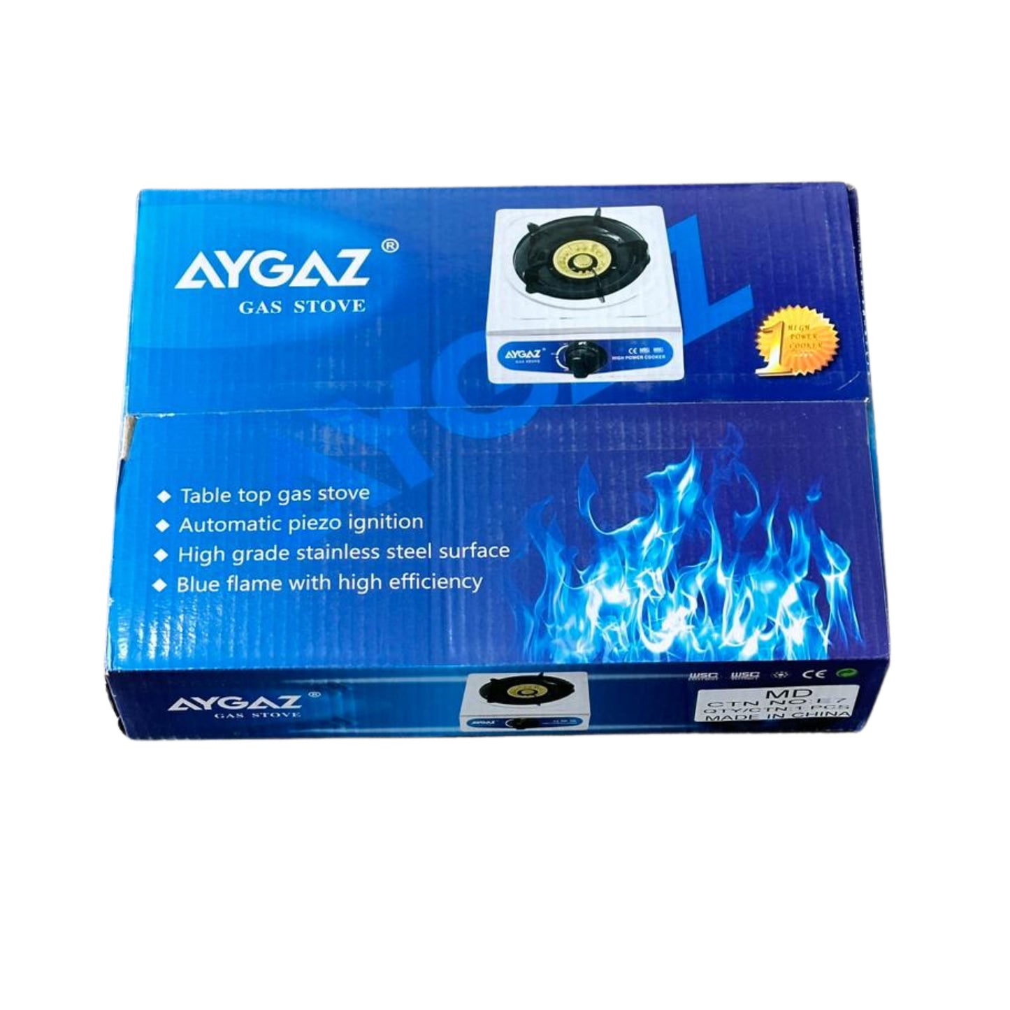 Aygaz  Gas Stove, Tempered Glass 1 Burner stainless Cooker