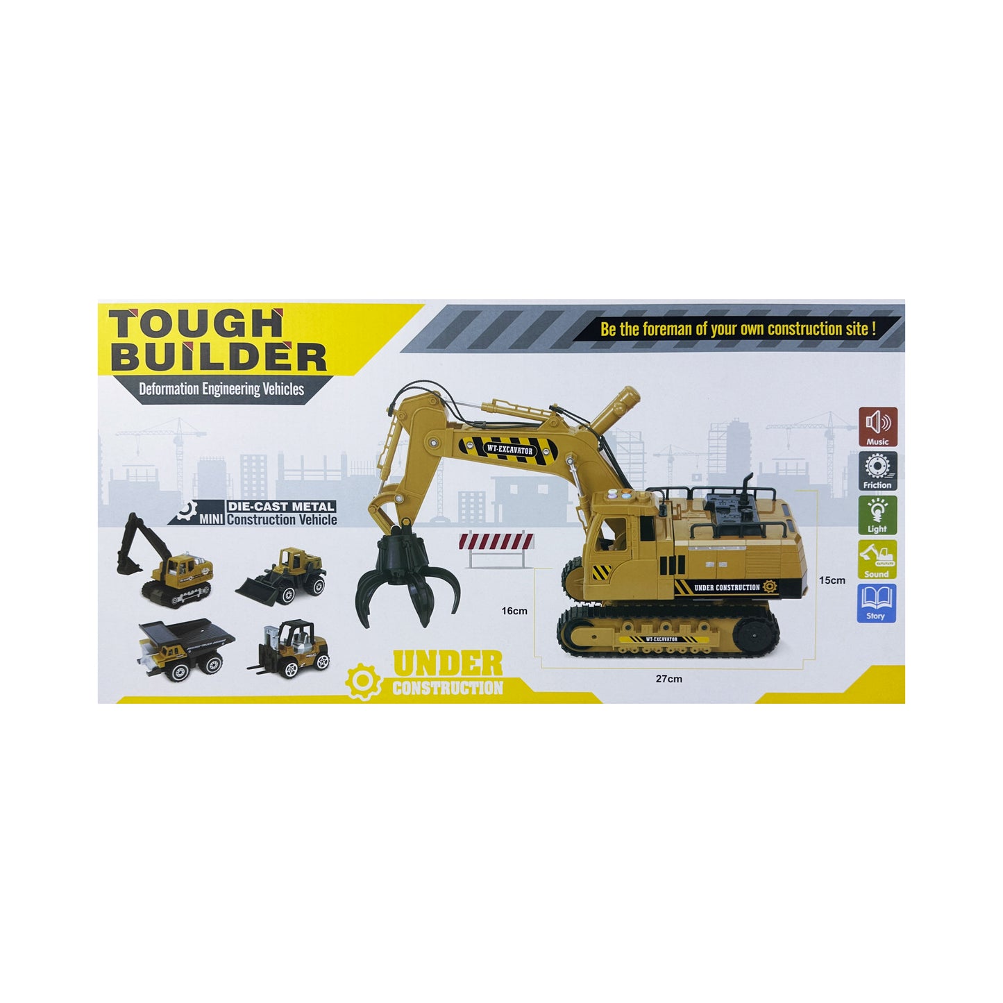 Excavator and Crane Transformer, Construction Vehicles