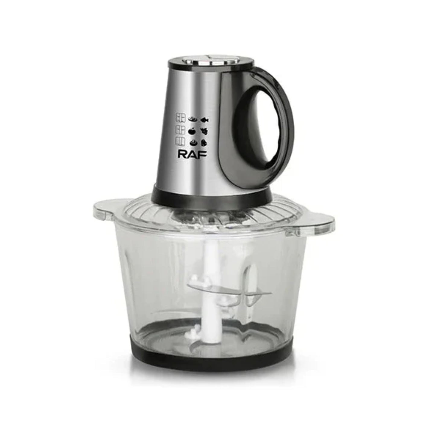 RAF Food Processor, 4-Blade Chopper 800W, 3L Glass Bowl