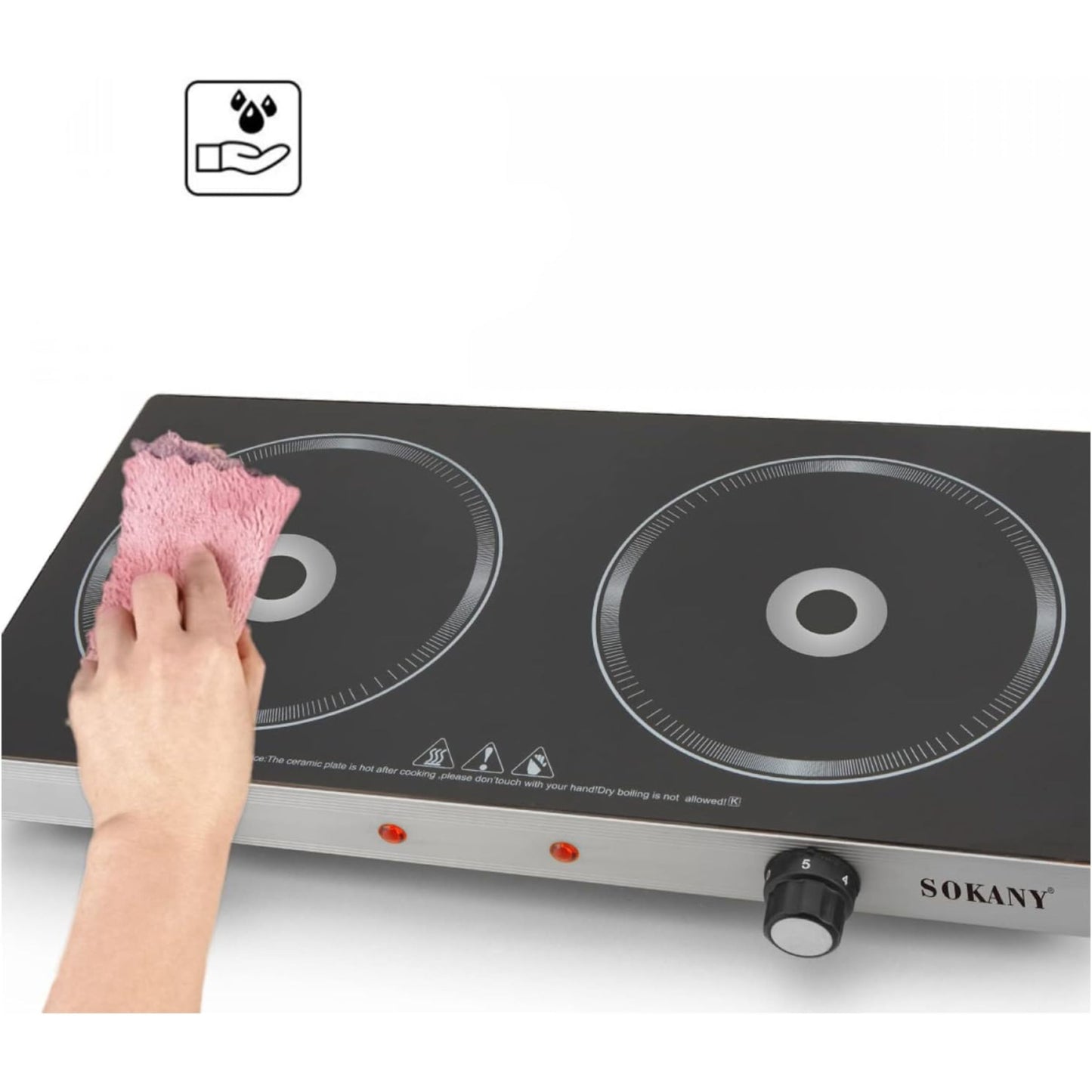 Sokany Digital Stove with 2 Burners 2400 Watts
