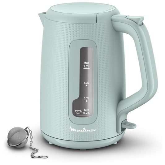 Moulinex Morning, Electric Kettle, 1.7 L, 1 Cup Indicator, Anti-Limescale Filter, Tea Infuser Included, Easy Filling and Cleaning, Auto Stop, Elegant Design..