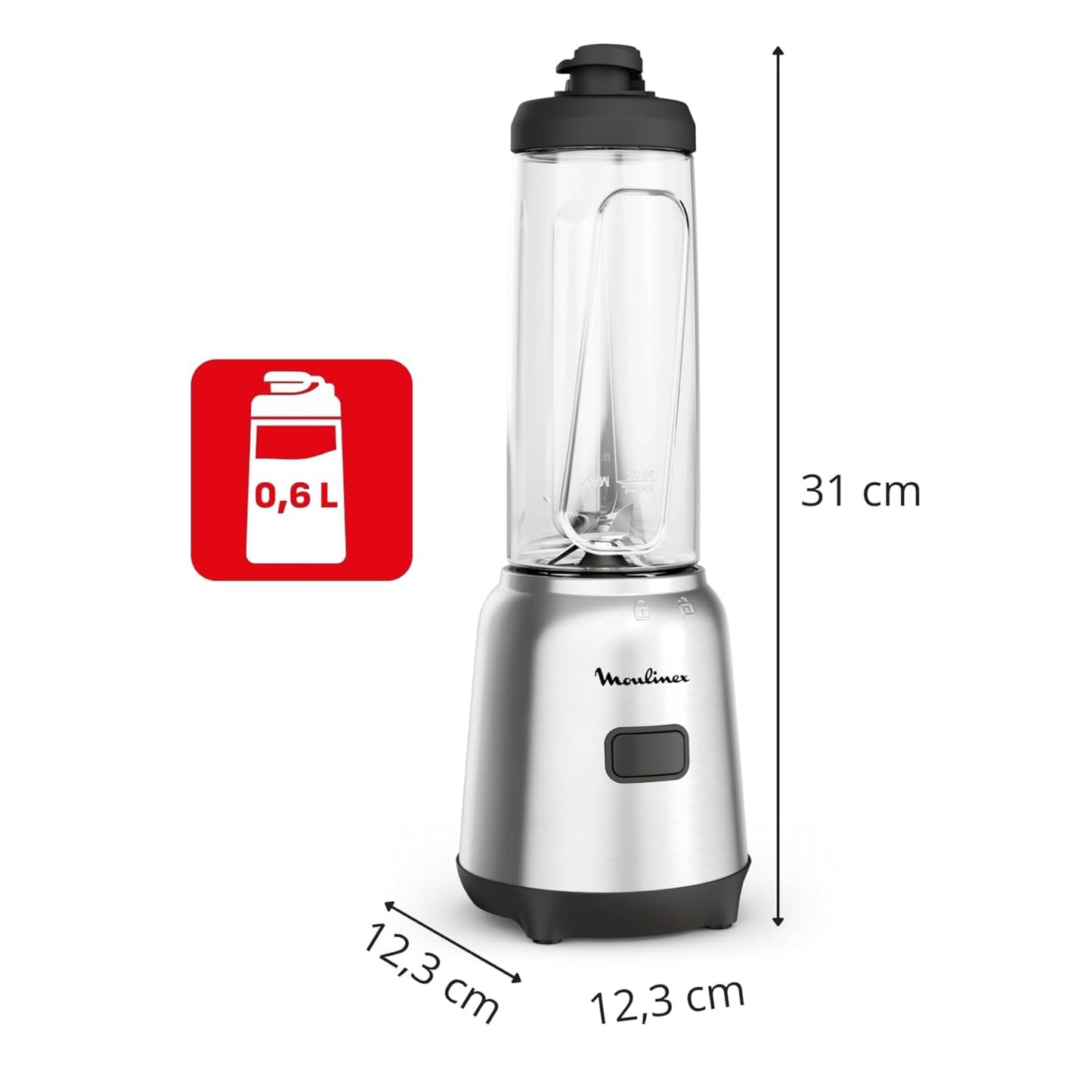 Moulinex Mix and Move Blender blender, 300 W, Total capacity 0.8 L,