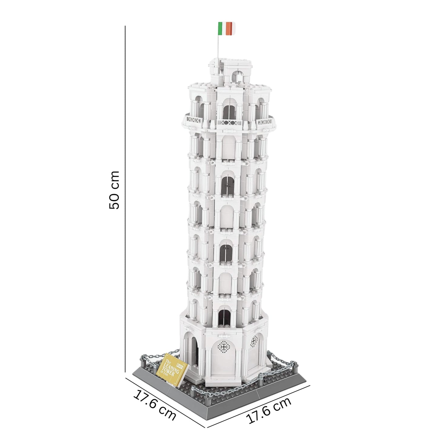 Leaning Tower Of Pisa Building Block - 1334 Pieces