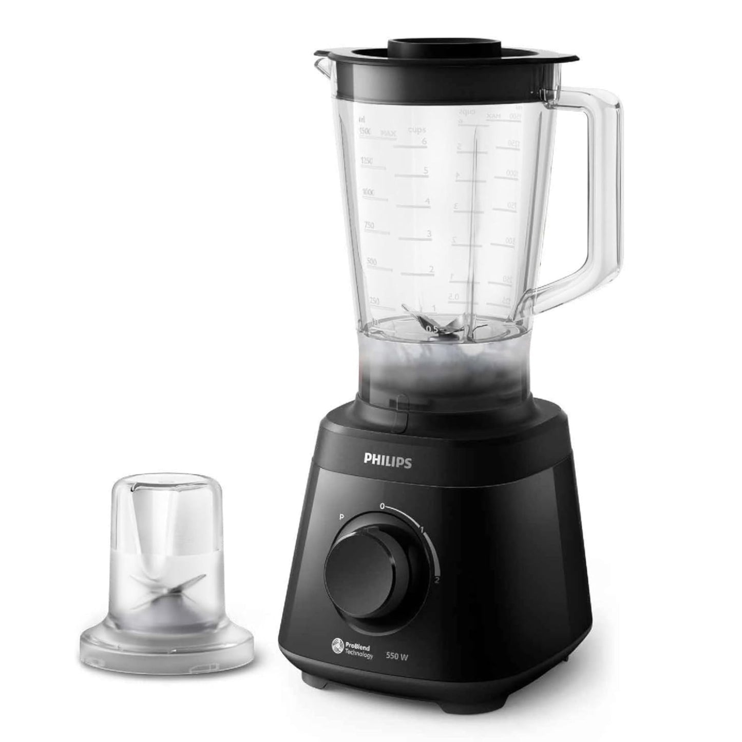 Philips Blender Daily Collection - 550W, 2L Plastic Jar, ProBlend Technology, 2 Speeds + Pluse, Black
