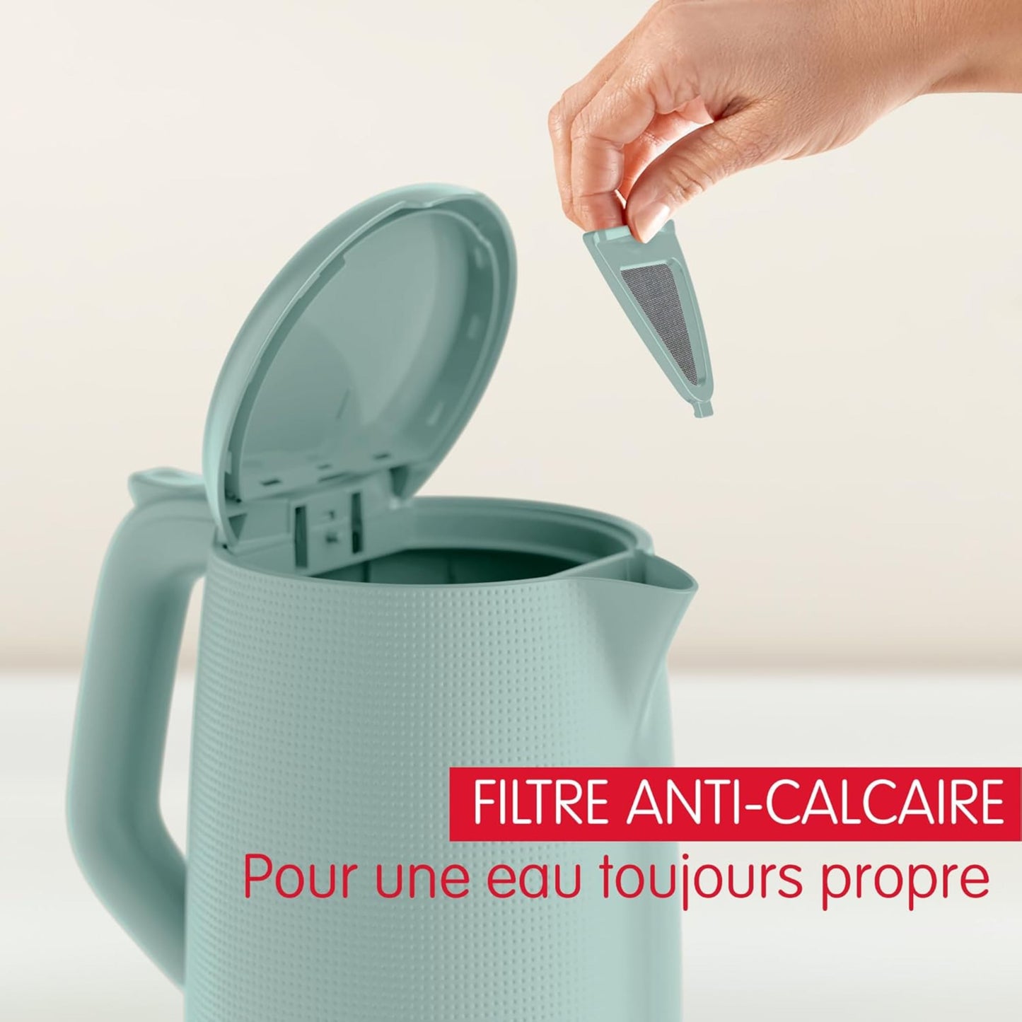 Moulinex Morning, Electric Kettle, 1.7 L, 1 Cup Indicator, Anti-Limescale Filter, Tea Infuser Included, Easy Filling and Cleaning, Auto Stop, Elegant Design..