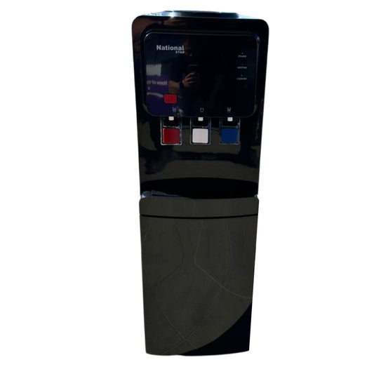 National Star Top load water dispenser with cabinet - Black