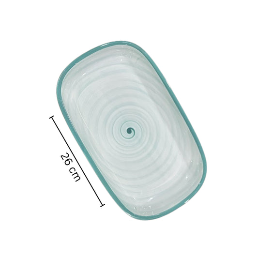 Ceramic appetizer plate with circular Design