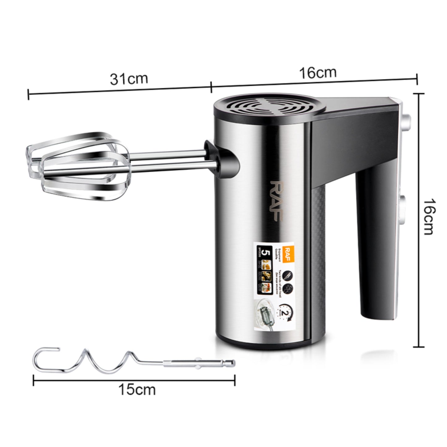 RAF   Mixer Hand Mixer Easy Clean Beaters Hand Mixer for Kitchen