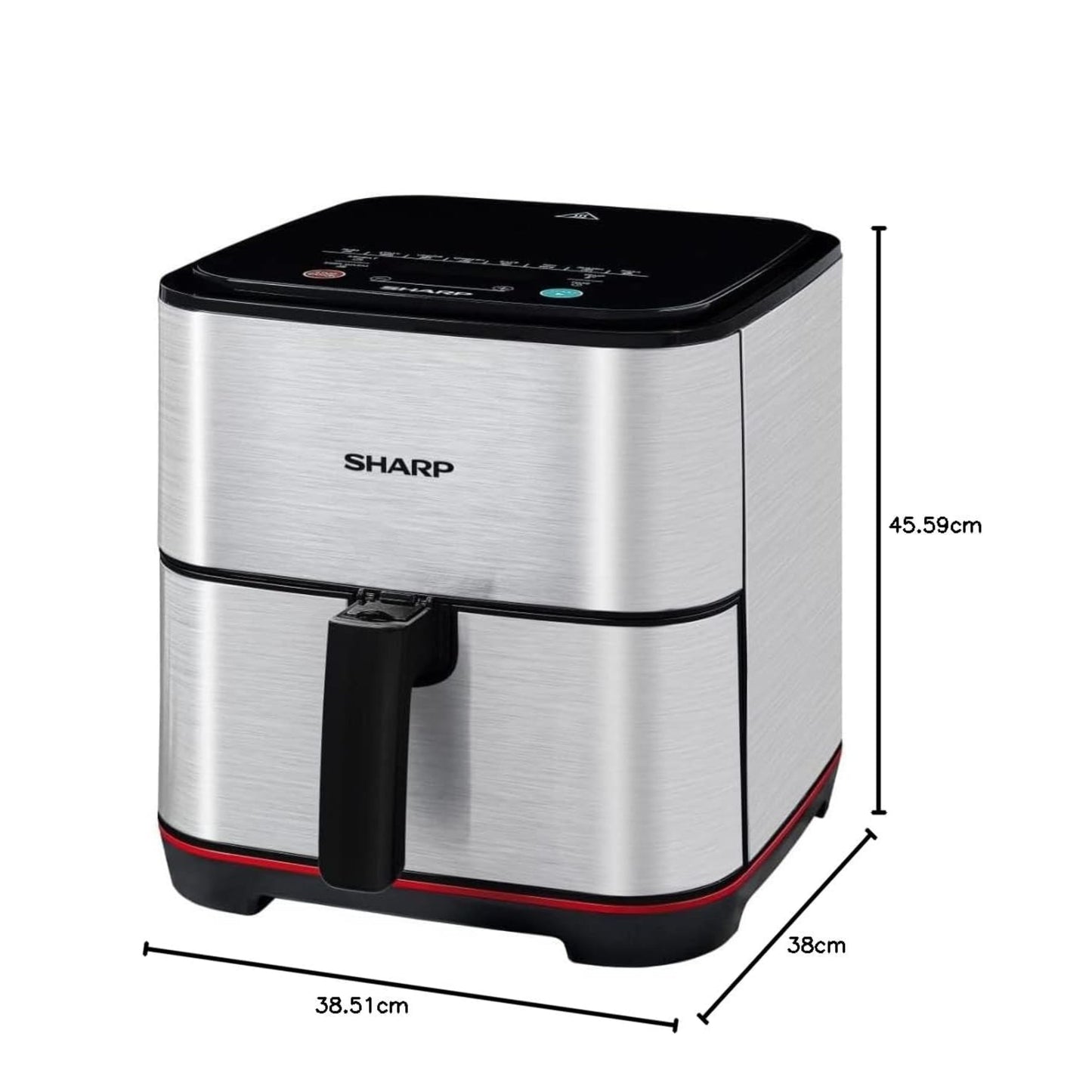 Sharp Air Fryer 1600 Watts, 7 Liters,8 Cook Menu, Non-stick coating