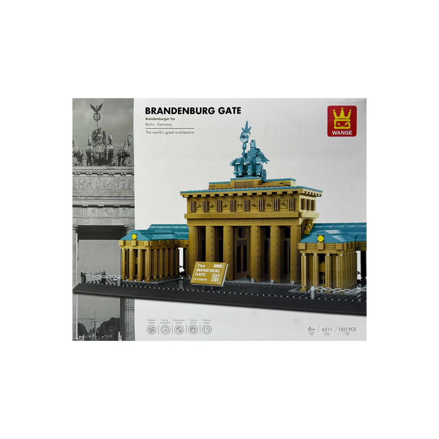 Brandenburg Gate, Berlin building Blocks - 1551 pcs