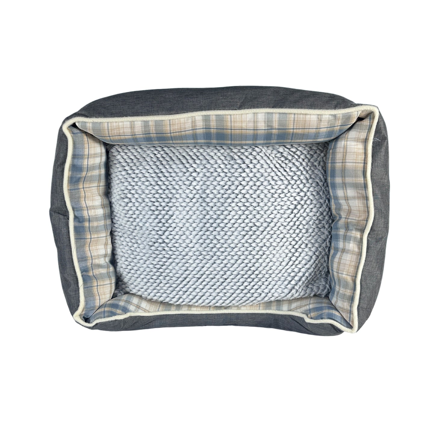 square design Grey pet bed available in - 3 sizes