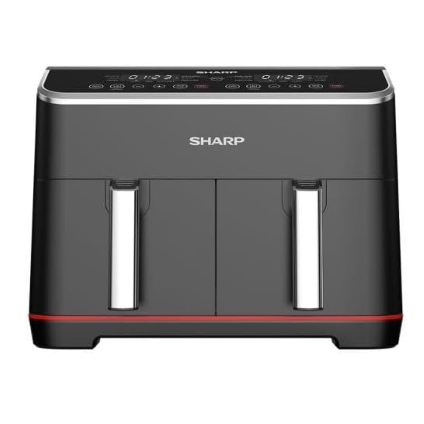 SHARP Air Fryer Dual Cook 1800 Watt 8 Liter Electronic Touch Screen Glass Panel