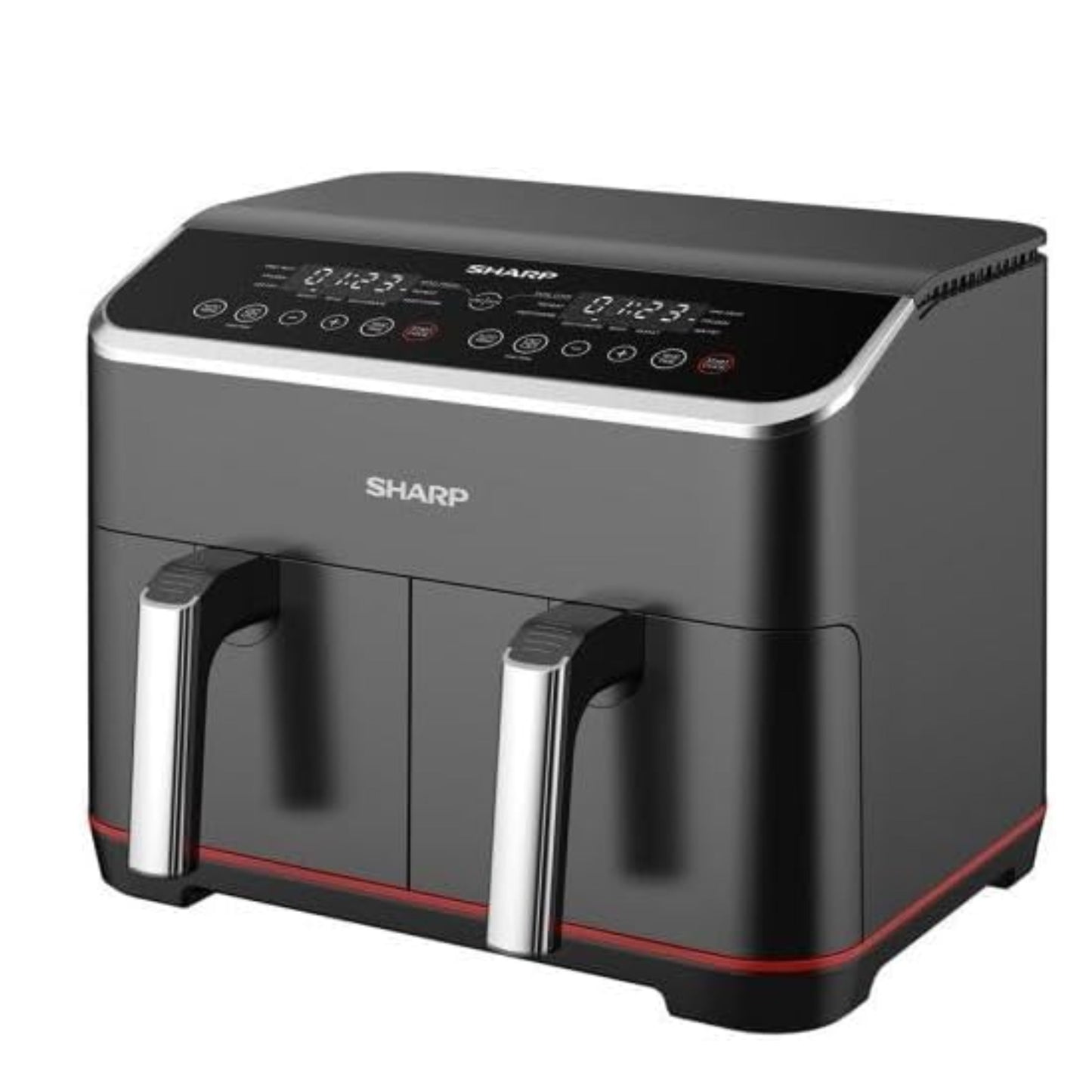 SHARP Air Fryer Dual Cook 1800 Watt 8 Liter Electronic Touch Screen Glass Panel
