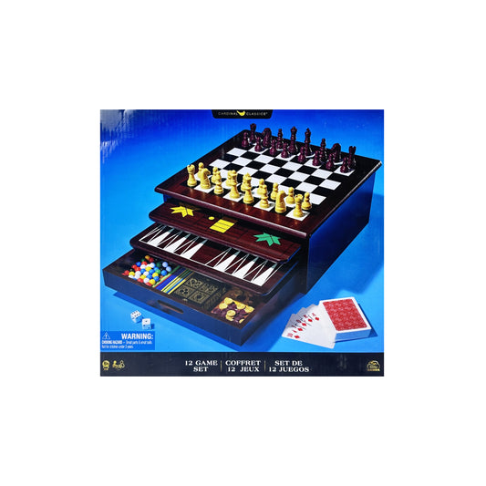 Spin Master 12 in 1 Wood Game Center