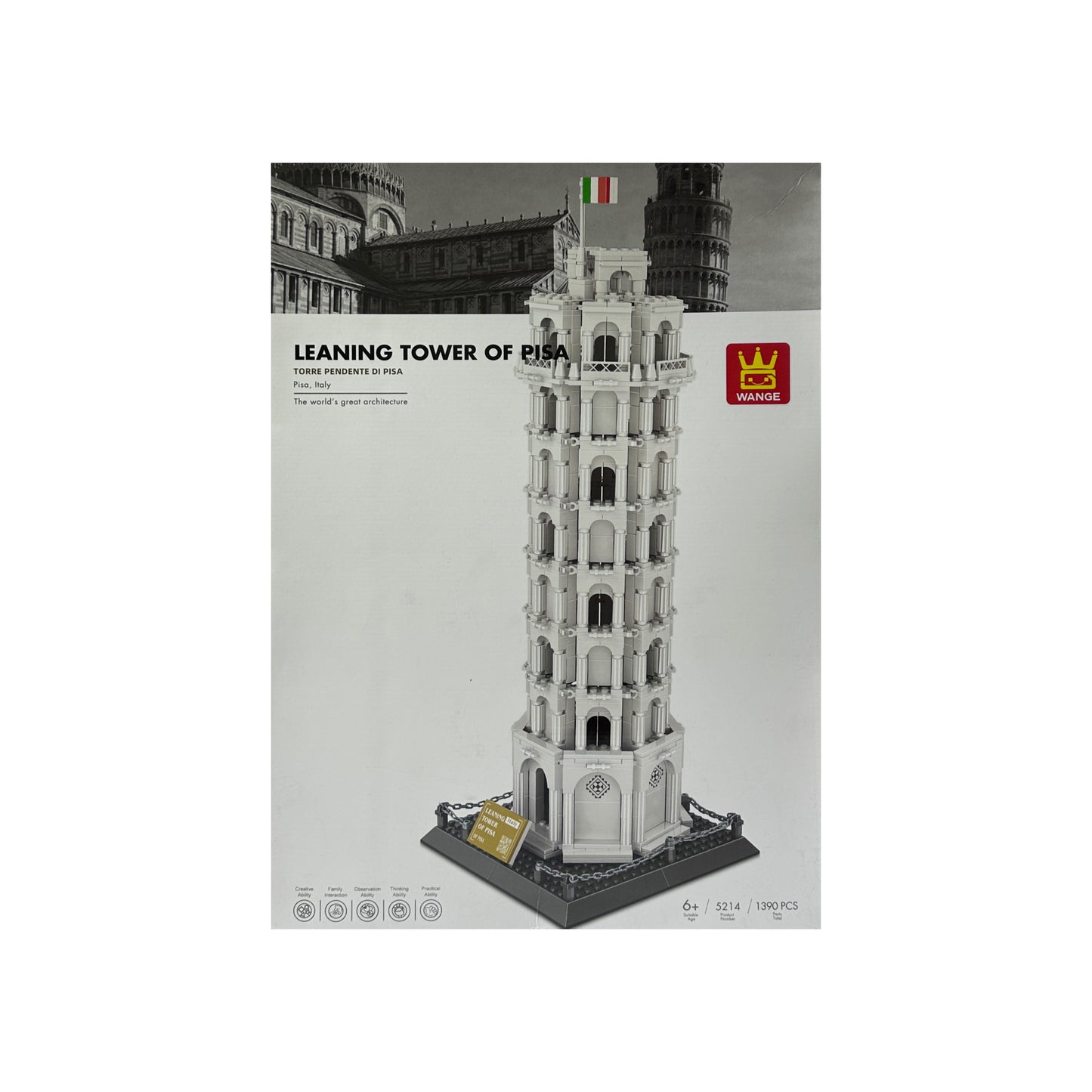 Leaning Tower Of Pisa Building Block - 1334 Pieces