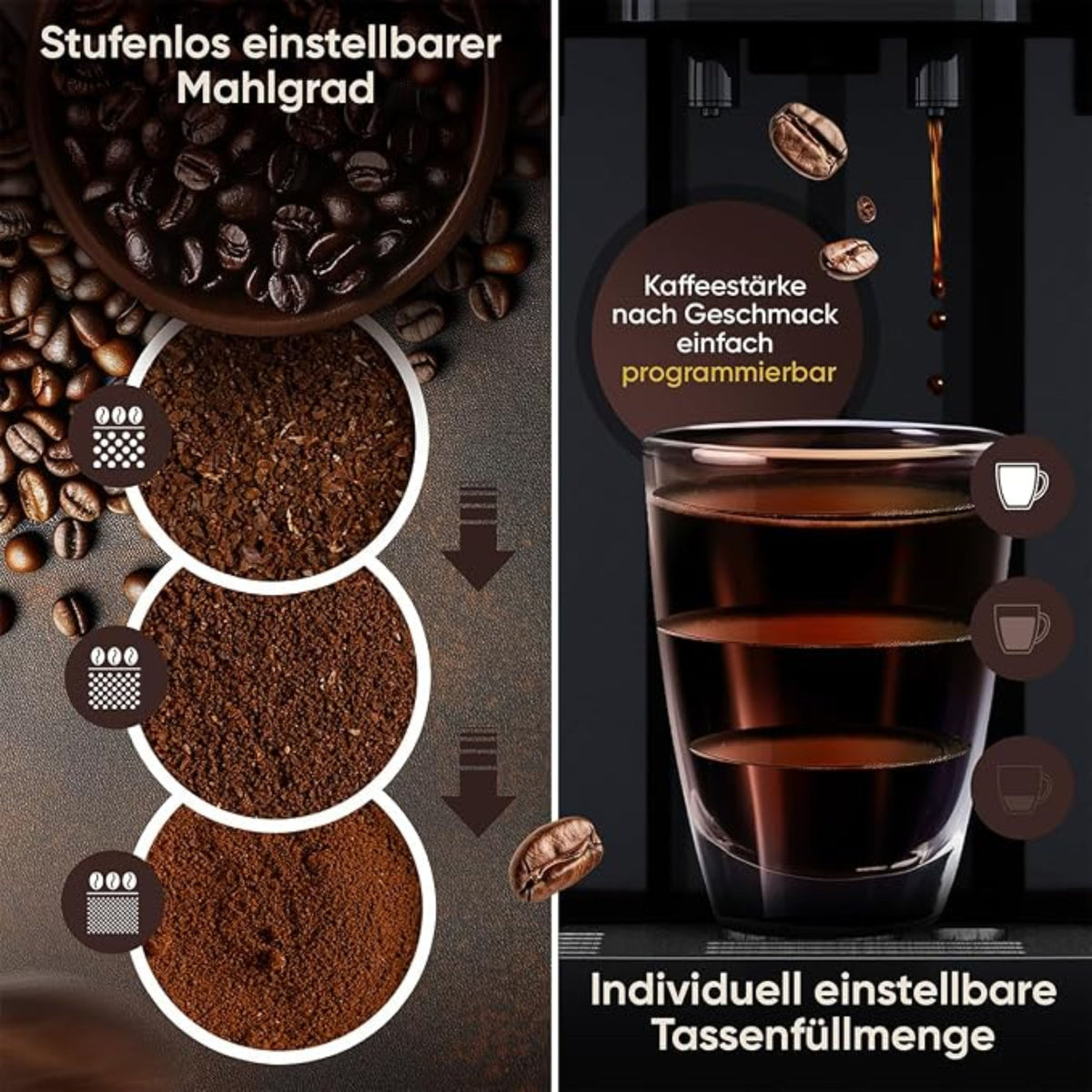 ProfiCook Fully Automatic Coffee Machine With Milk Frothing Nozzle 1450W