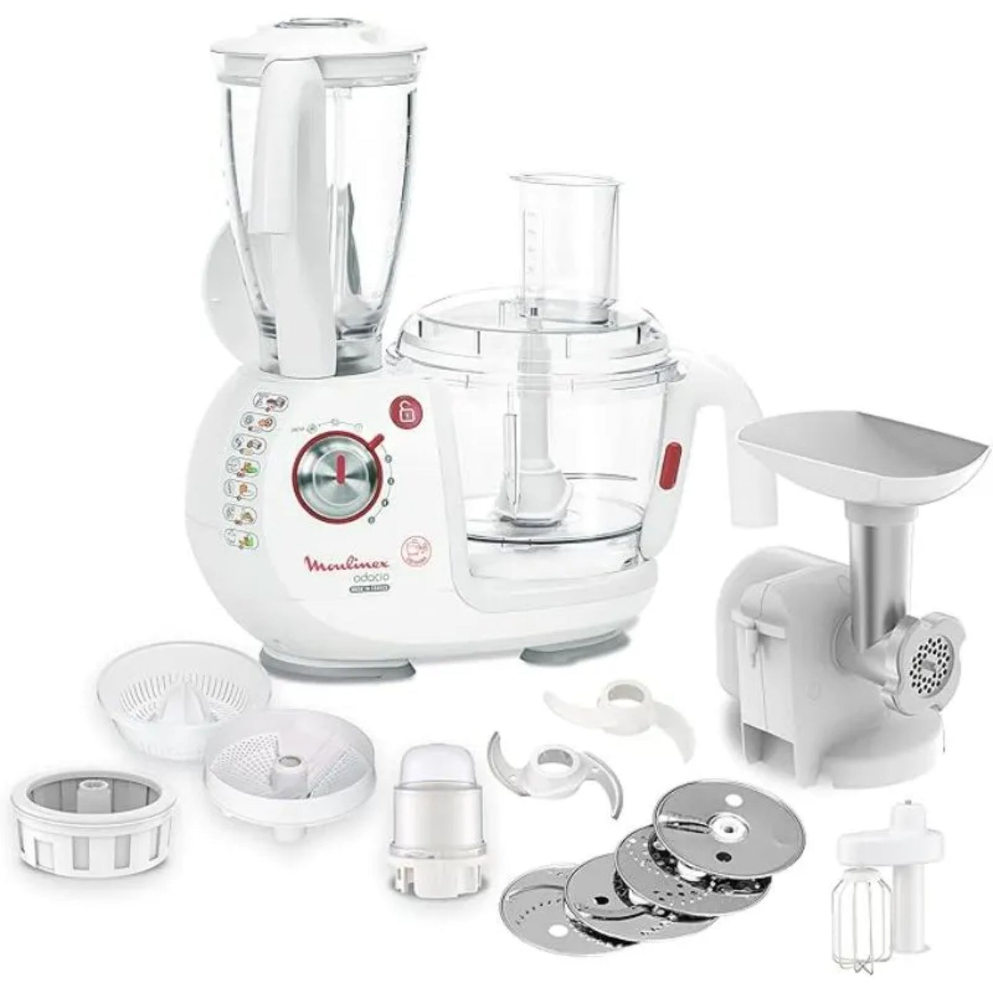 Moulinex – Food Processor, 38 Functions, 1000 W, White, Made In France