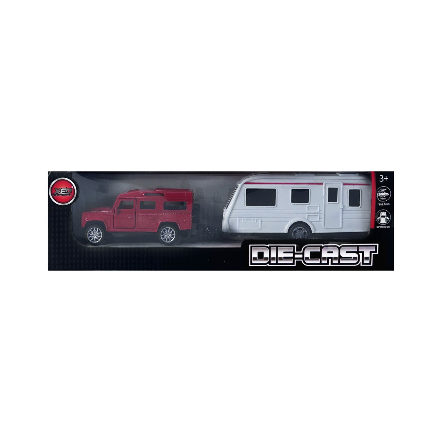 Diecast Toy Camper SUV Trailer & Motorhome