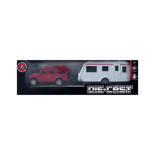 Diecast Toy Camper SUV Trailer & Motorhome