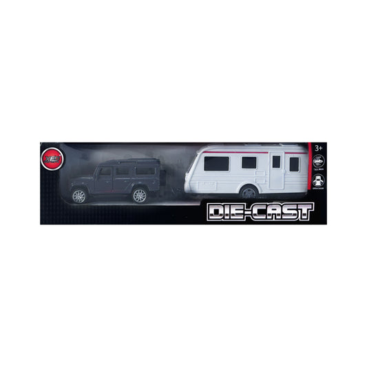 Diecast Toy Camper SUV Trailer & Motorhome
