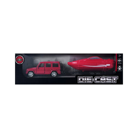 G-class with trailer and boat