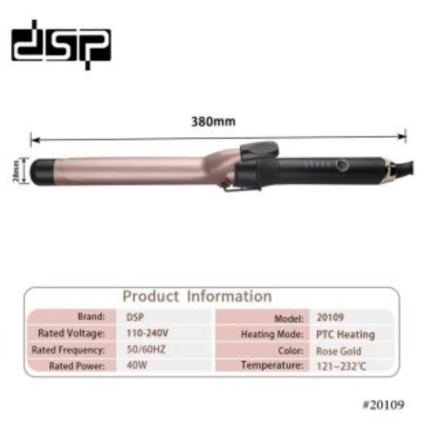 DSP , Professional Hair Curler 28mm