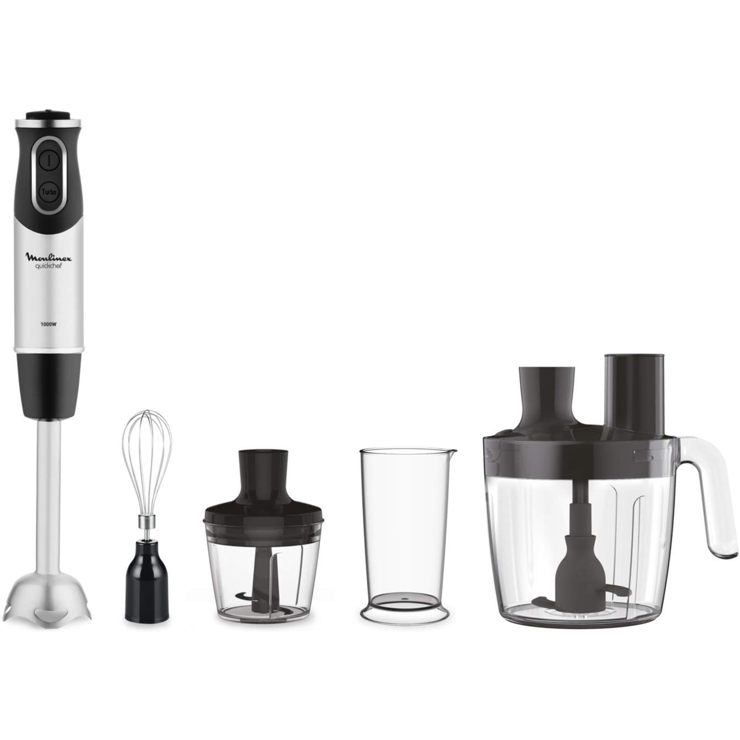 MOULINEX Hand Blender | Quickchef Hand Stick Blender |1000 W | 3 Liter Food Proceesor + 500 ml Chopper
