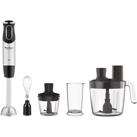 MOULINEX Hand Blender | Quickchef Hand Stick Blender |1000 W | 3 Liter Food Proceesor + 500 ml Chopper
