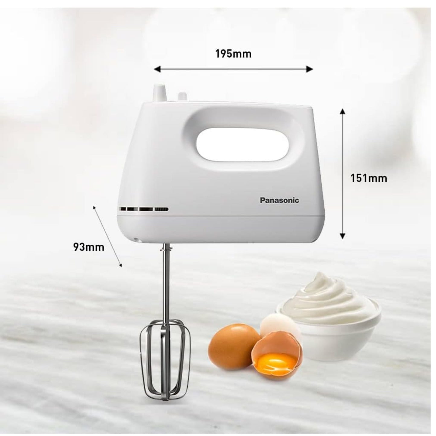 Panasonic 175W,Hand mixer 5 Speed selection, with egg beater and dough hook , min 1 yr warranty