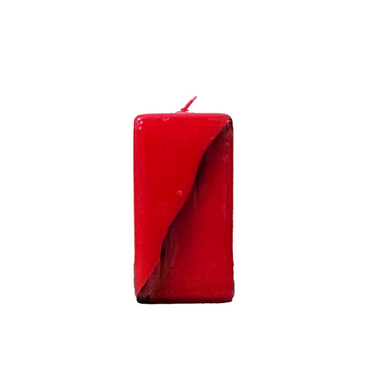 Christmas Pillar Square Candle 10cm