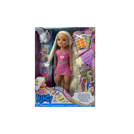 Nancy - Super Mane, doll with Super Long Hair, with Many Accessories to Paint