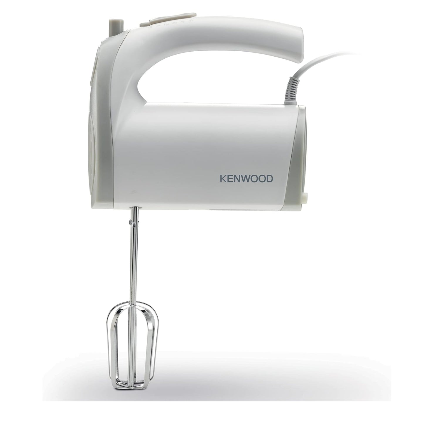 KENWOOD Hand Mixer (Electric Whisk) 300W with 5 Speeds + Turbo Button, Twin Stainless Steel Kneader and Beater for Mixing, Whipping, Whisking, Kneading HMP20.000WH White