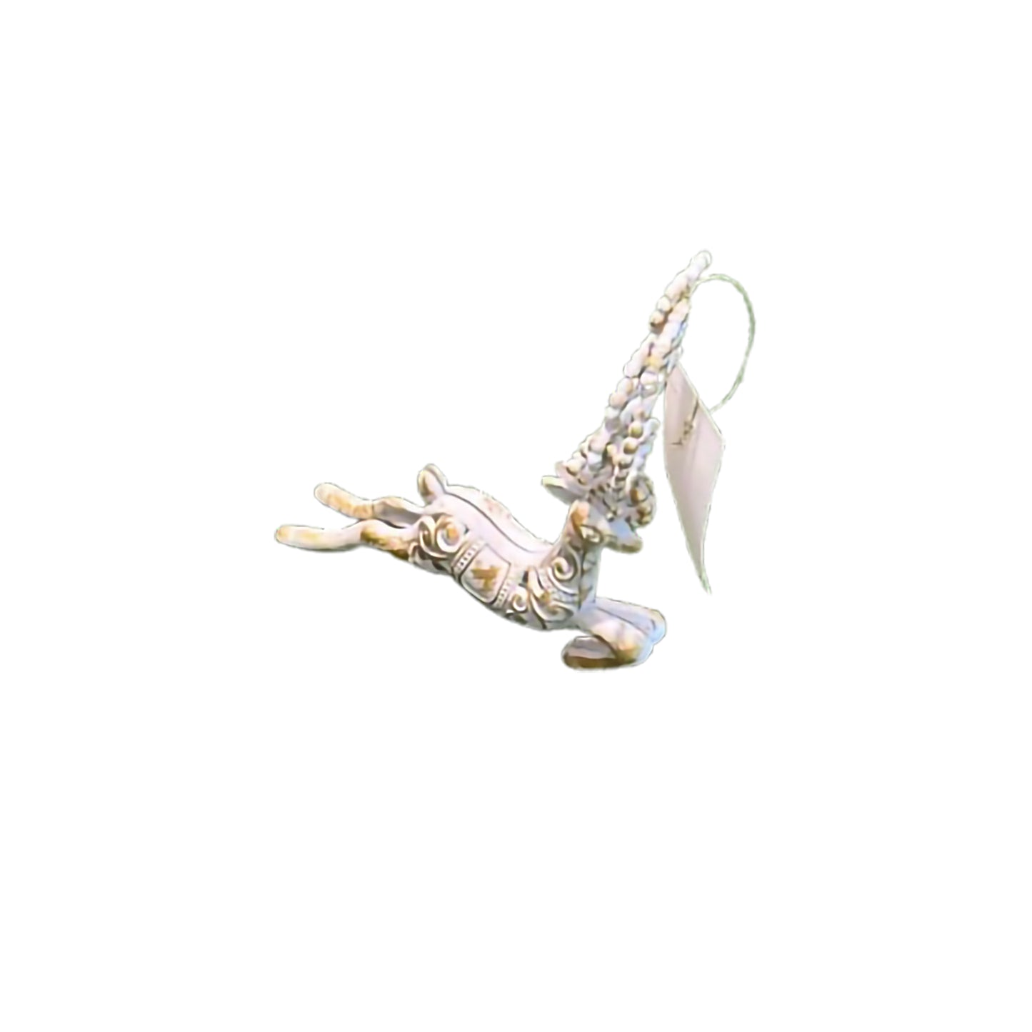 Christmas Decoration gold and white Deer 15cm