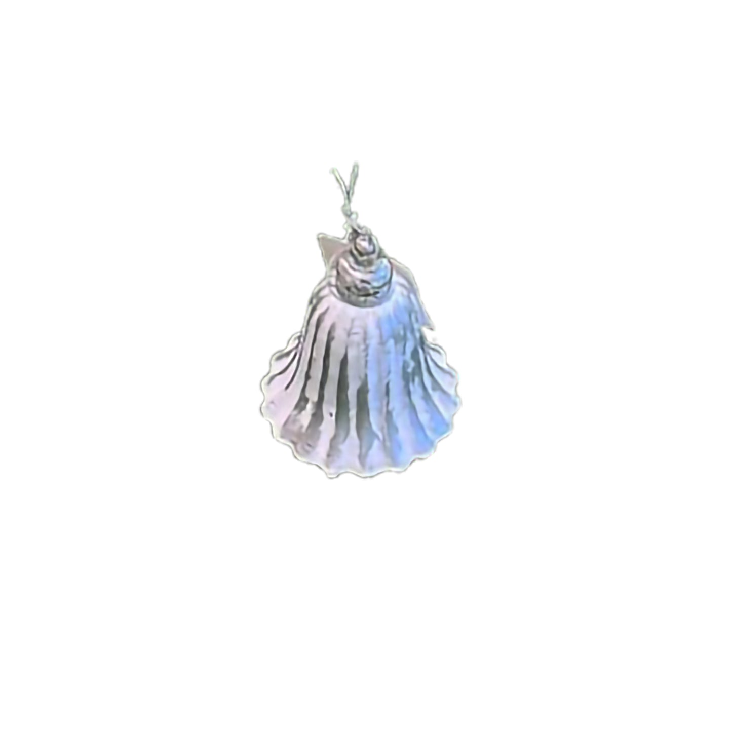 Christmas bell white and silver 10cm