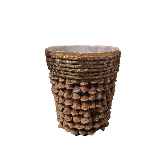 Luxury Wood Decor Pot Pinecone Flower Pots 17cm