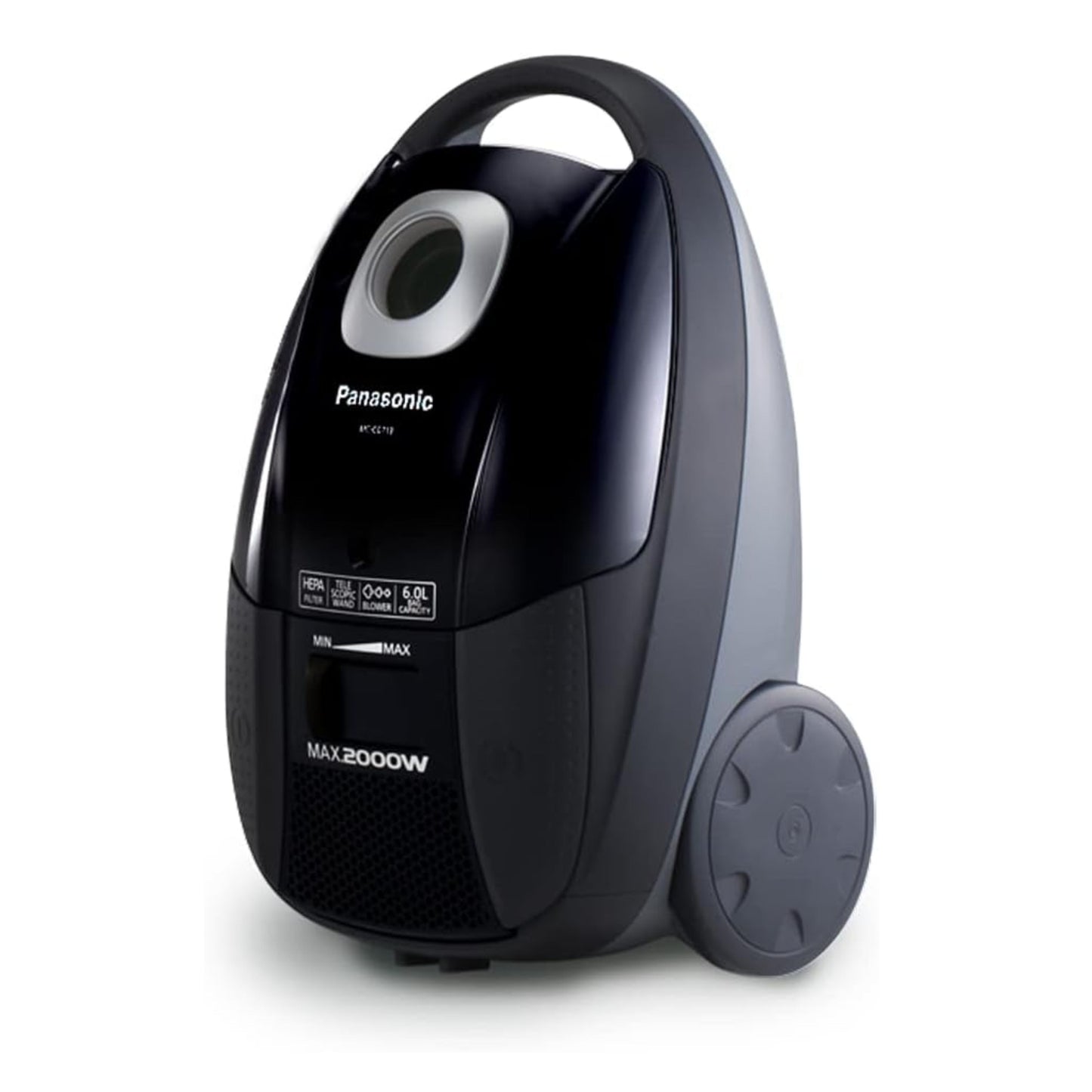 Panasonic Vacuum Cleaner, , Made in Malaysia, MAX. Input Power 2000W , Suction Power 340W, 6L - Black - 1 Year Warranty