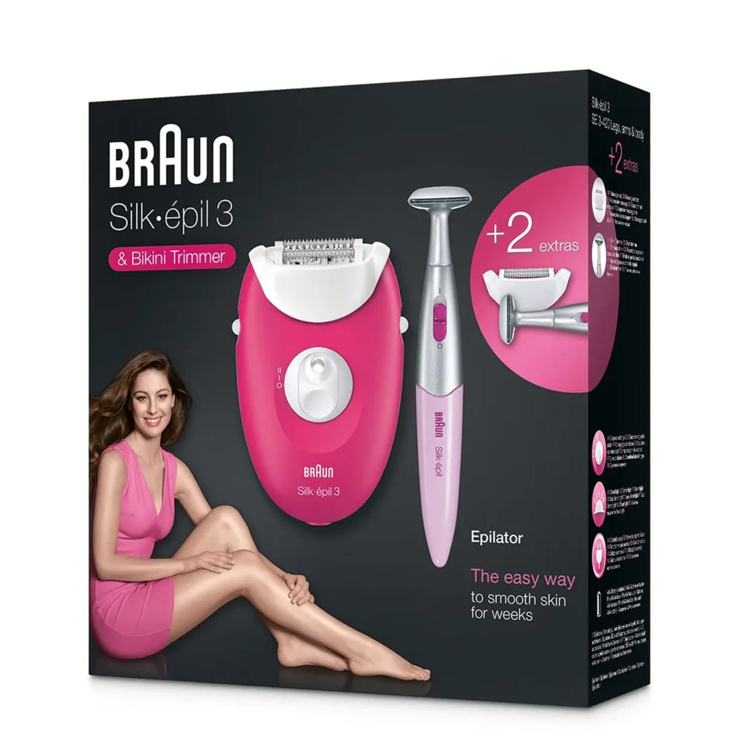 Braun Silk-épil 3 Epilator - Bikini trimmer  2 in 1