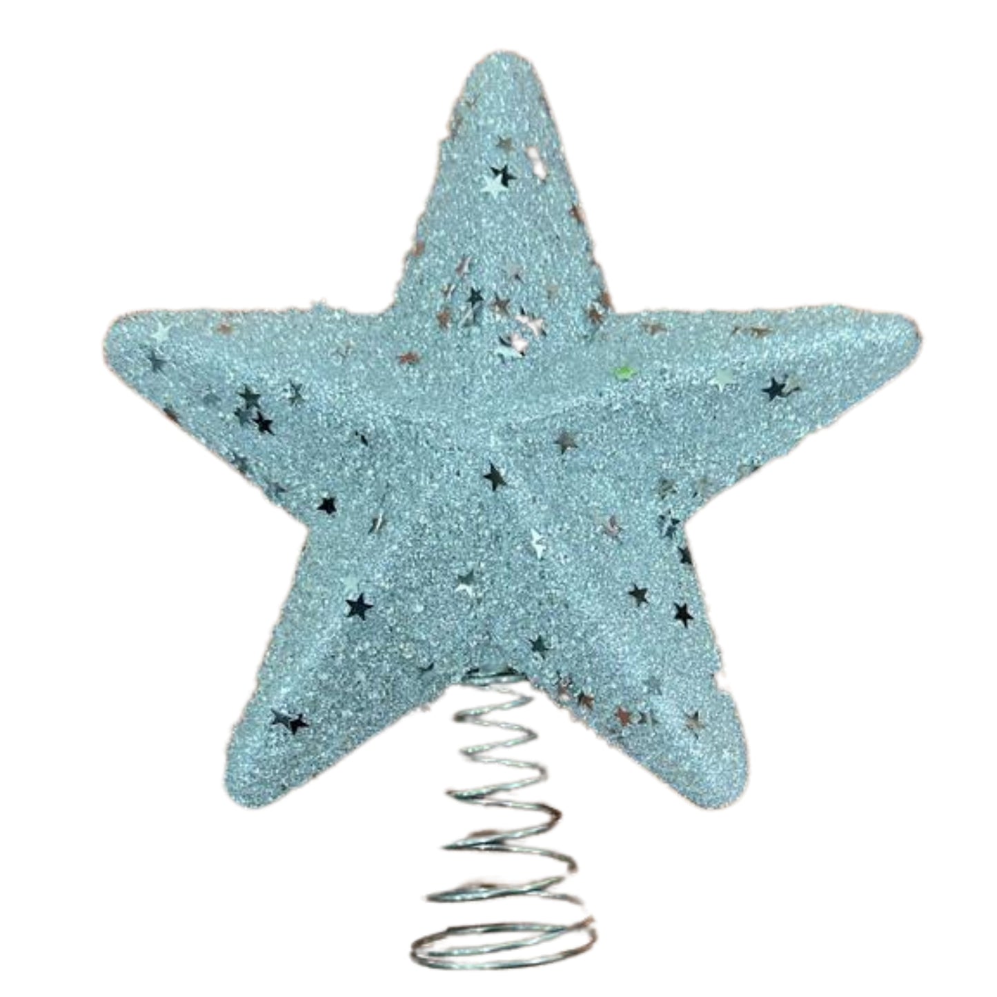 Christmas foam  star tree topper White Silver