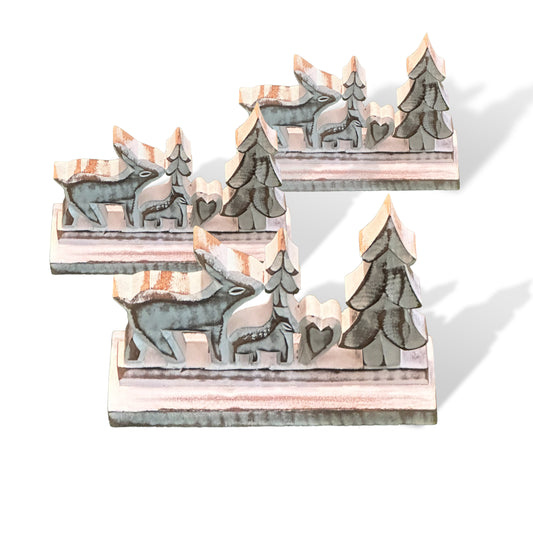 Christmas trees with gazelles
