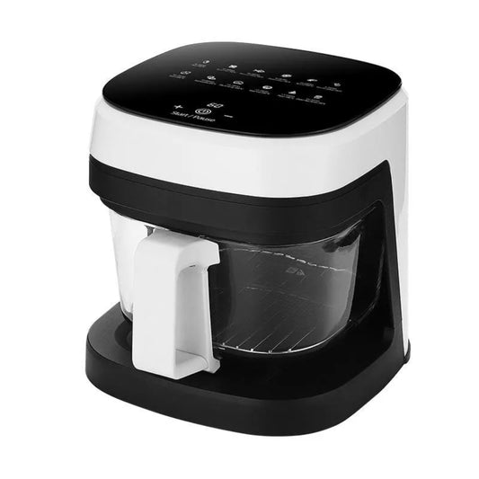 Silver Crest Digital Air Fryer with Glass  Basket for less toxicity  2400W 8.5L - Black