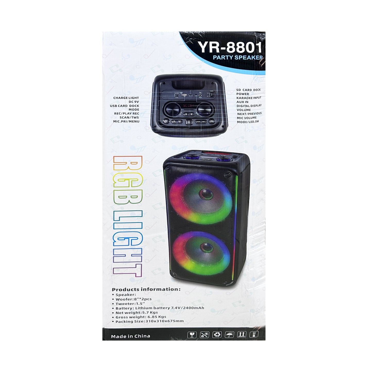 Party Boombox Speakers for Home, Camping, Travel,Portable trolley speaker