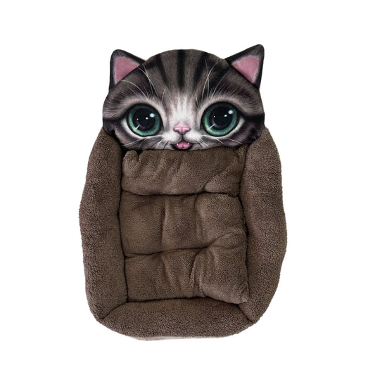 Brown cat bed design available in 2 sizes