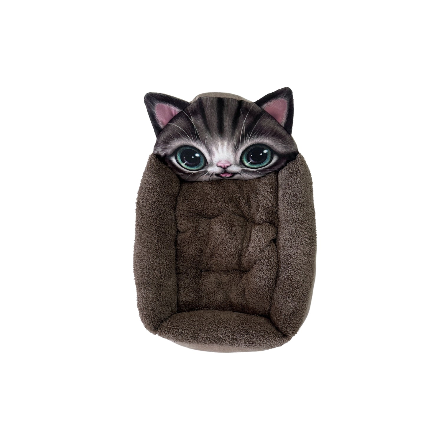 Brown cat bed design available in 2 sizes