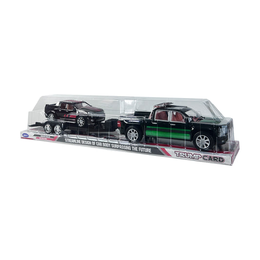 Pickup Truck With Tow Truck Semi-Trailer Off-Road Car Set